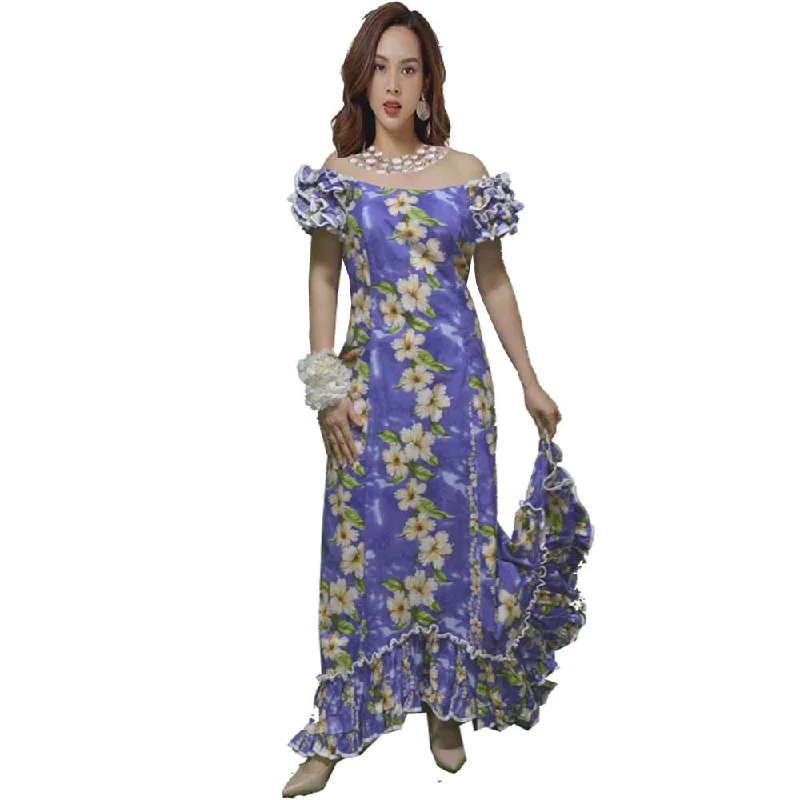 Hibiscus Panel Traditional Muumuu Dress