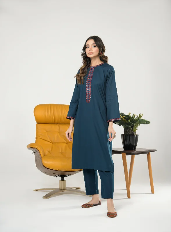 Embroidered 2PC Dress- E9