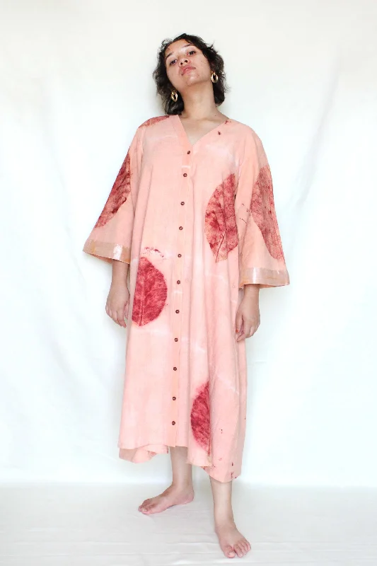 Bageeya “Mrigank ” Natural Dyed Handcrafted Organic Cotton Button Down dress | Crafted with Sacred temple Manjishhta, Khakhra leaves Bageeya “Mrigank ” Natural Dyed Handcrafted Organic Cotton Button Down dress | Crafted with Sacred temple Manjishhta, Khakhra leaves