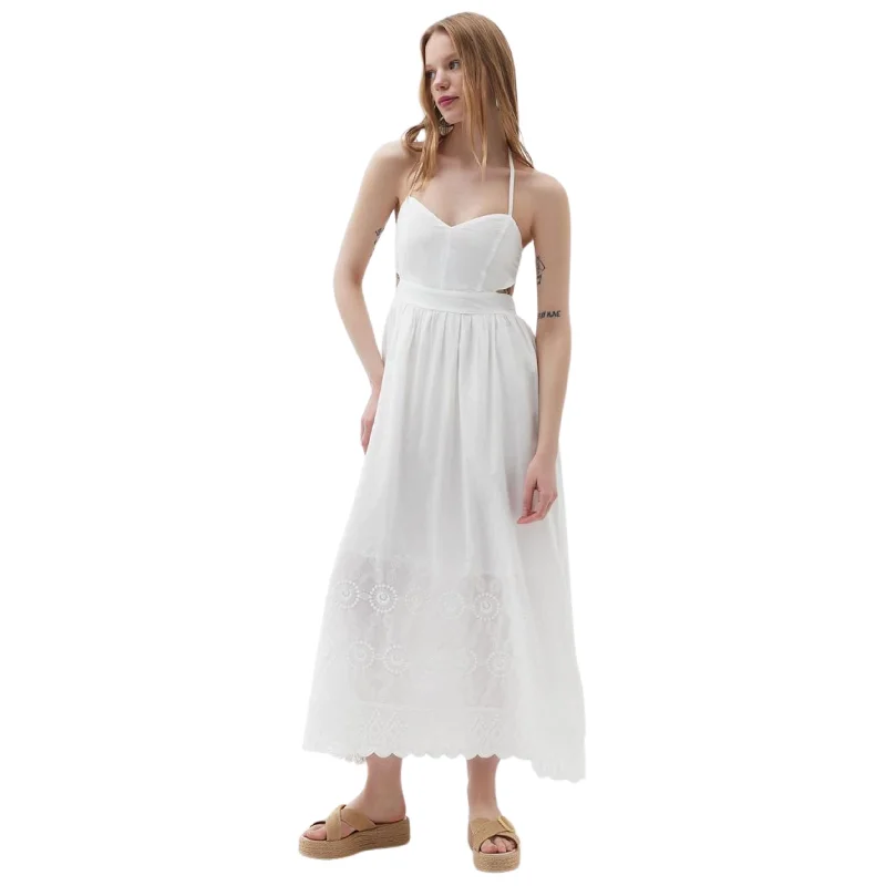 OXXO - Tie Back Detailed Patterned Skirt Long Dress
