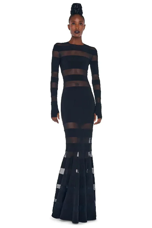 SPLICED DRESS FISHTAIL GOWN