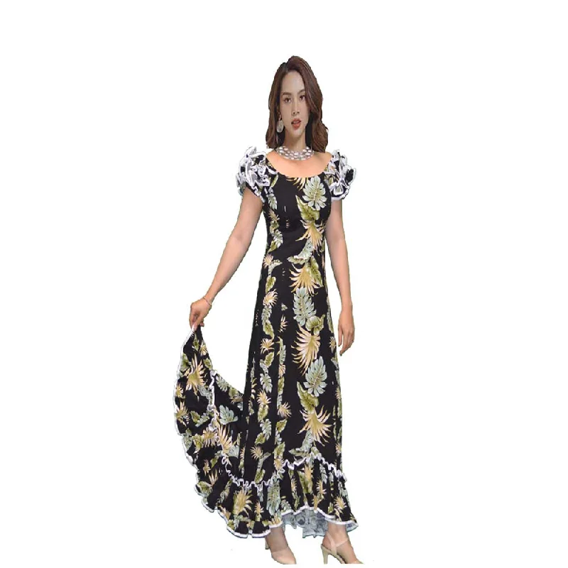 Traditional Muumuu Dresses Hawaii Leaf
