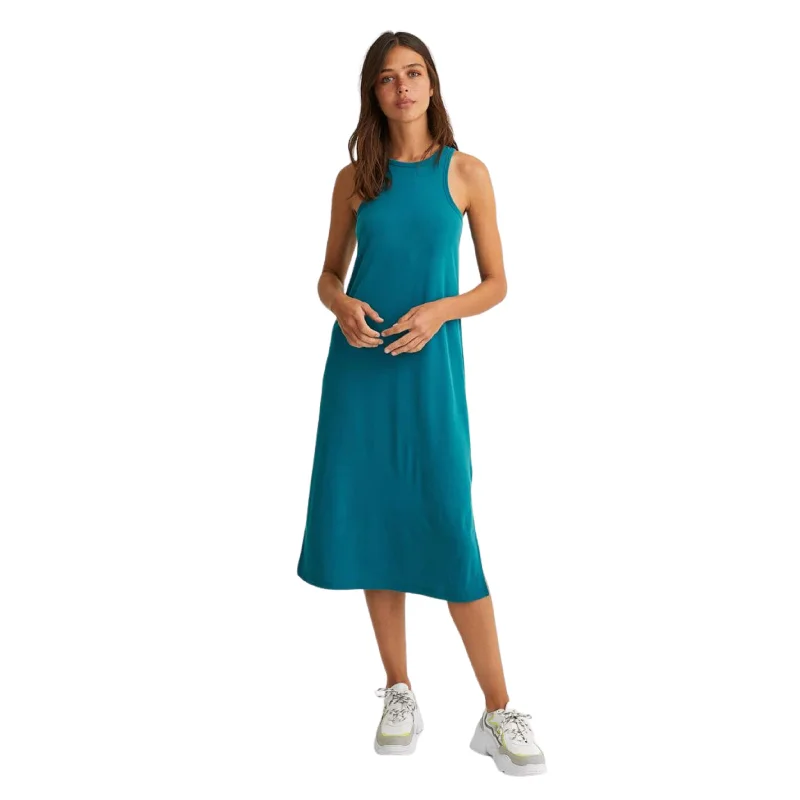 OXXO - Soft Texture Halter Neck Side Slits Dress