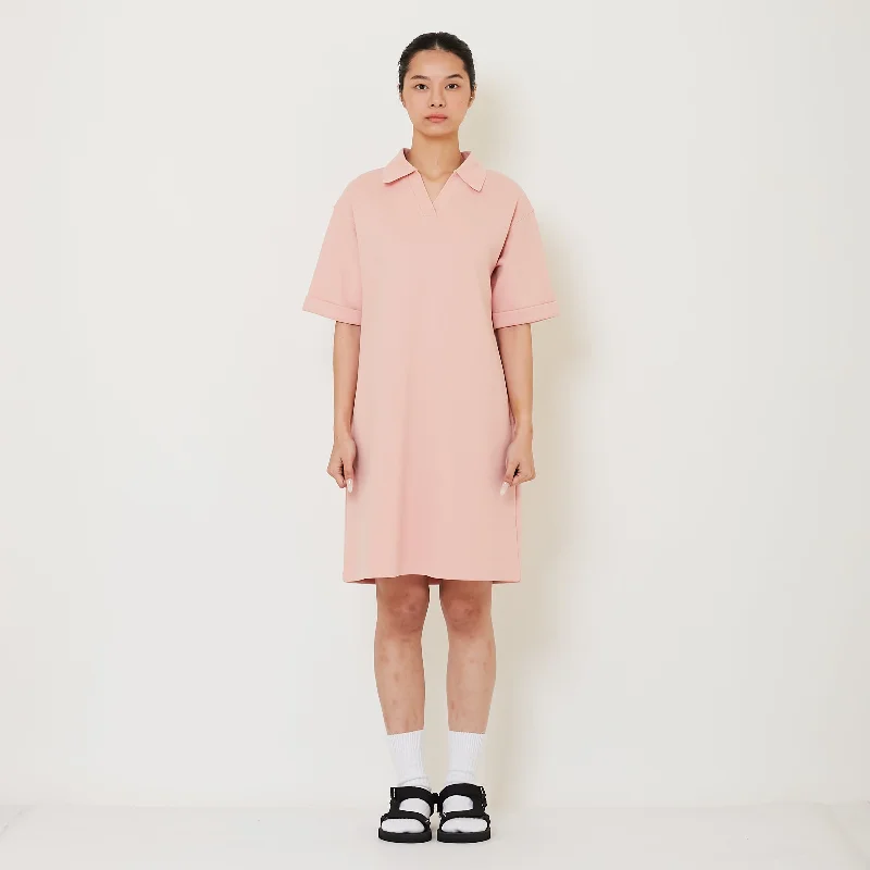 Women Polo Pique Dress - Blush - SW2412231A