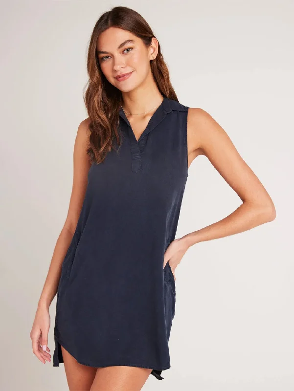 Sleeveless A-Line Dress - Endless Sea