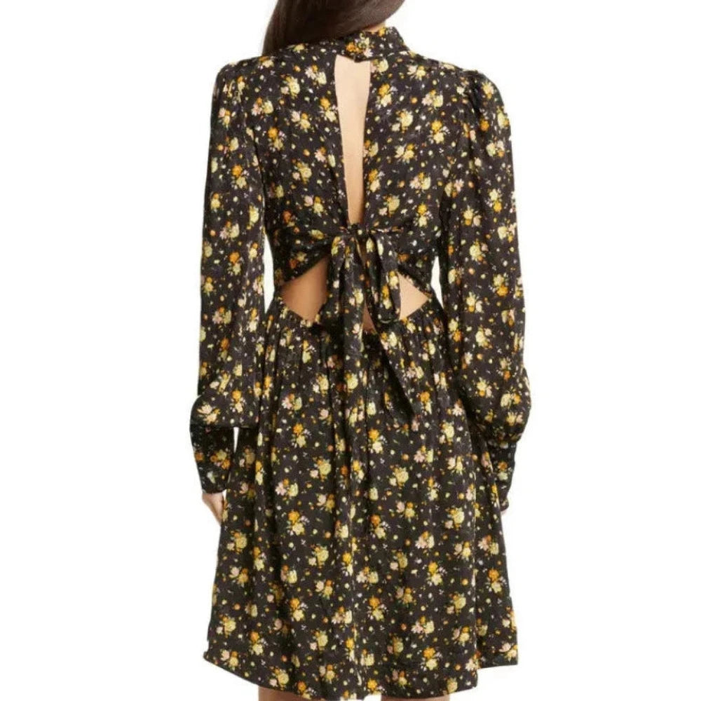 byTiMo Jacquard Open Back Dress