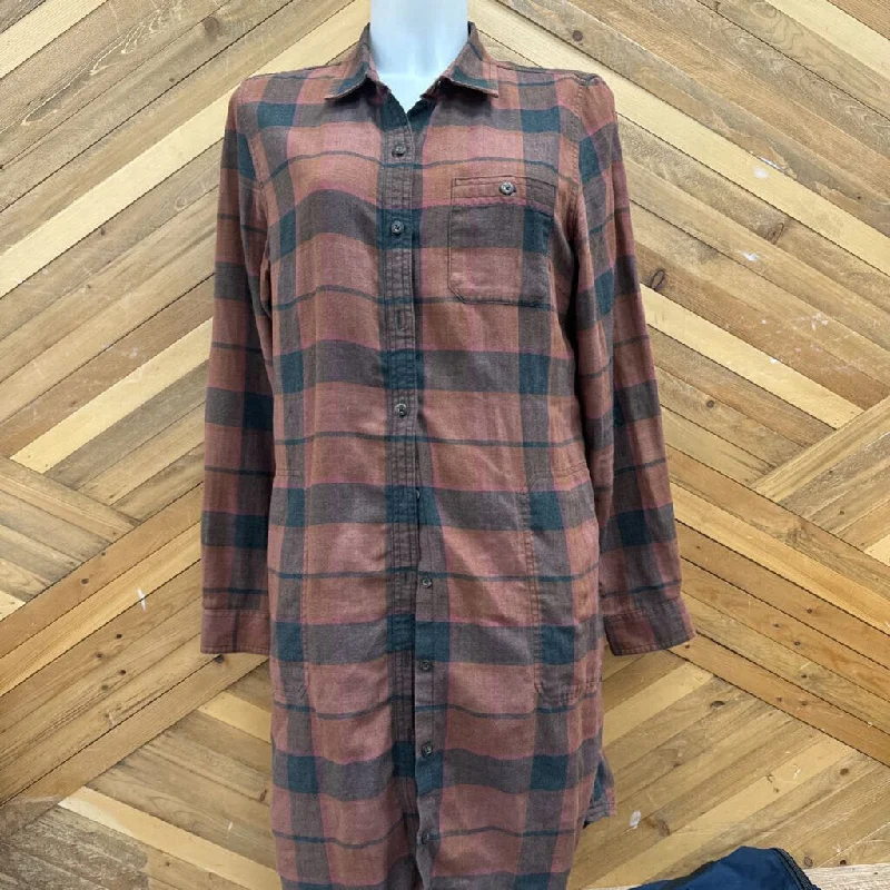 Toad & Co - Women's Flannel Dress - MSRP $160: Brown/Grey-women-MD