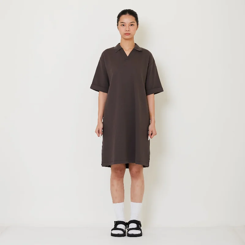 Women Polo Pique Dress - Grey - SW2412231B