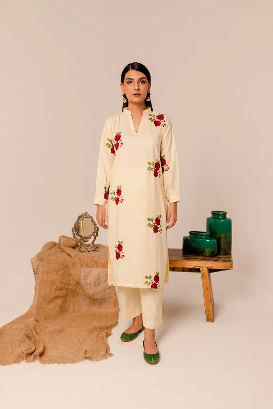 2PC Embroidered Dress EM-OW5
