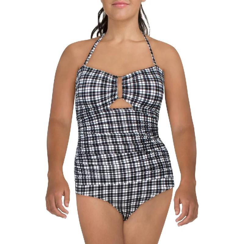 Anne Cole Womens Nylon One-Piece Swimsuit Casual Swim Dress