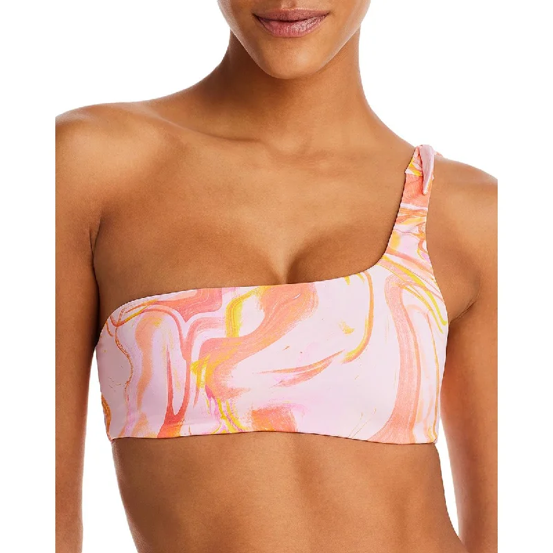 Aqua Swim Womens Printed Nylon Bikini Swim top Push-Up Bikini Top