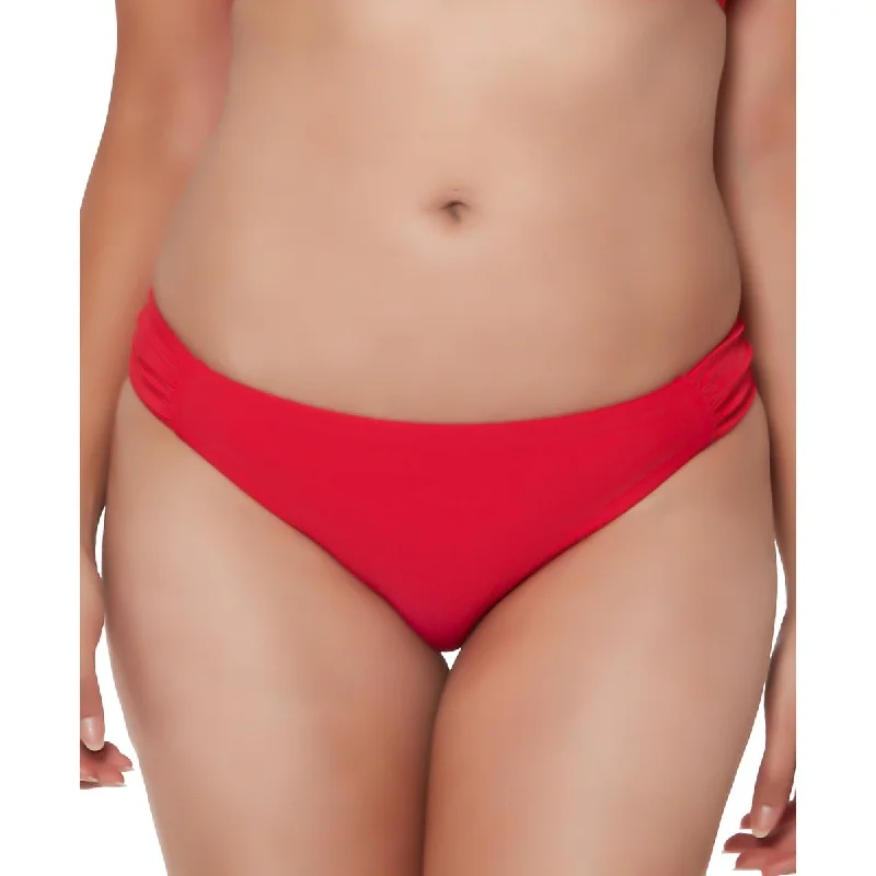 Bar III Womens Solid Bikini Swim Bottom Separates Sleek Mesh Bikini