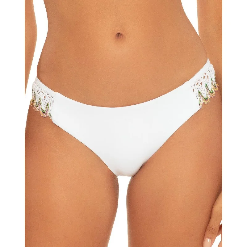 Becca by Rebecca Virtue Womens Layla Crochet Trim Swim Bottom Separates