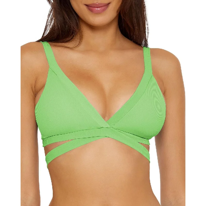 Becca by Rebecca Virtue Womens Wrap Plunge Bikini Swim Top