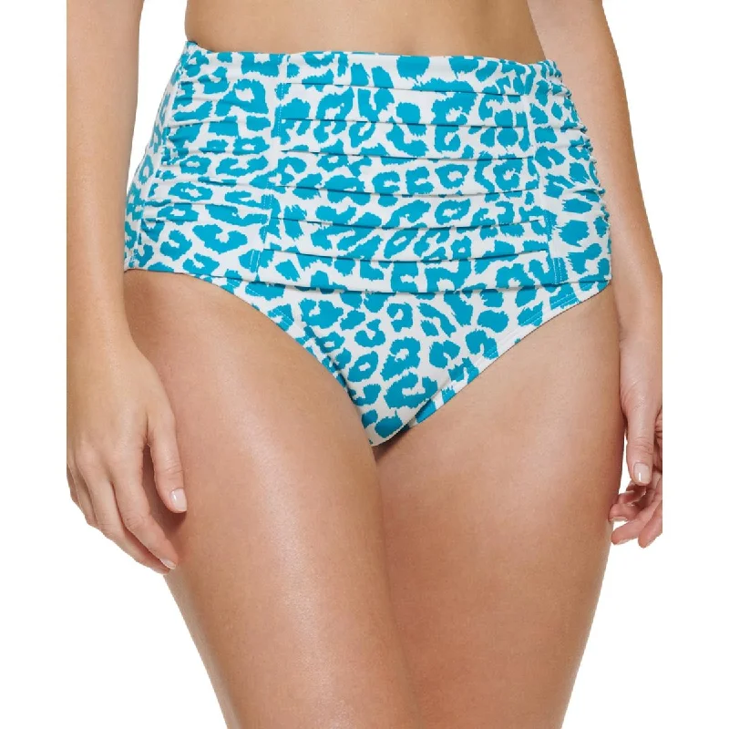 Calvin Klein Womens Printed High Waist Swim Bottom Separates