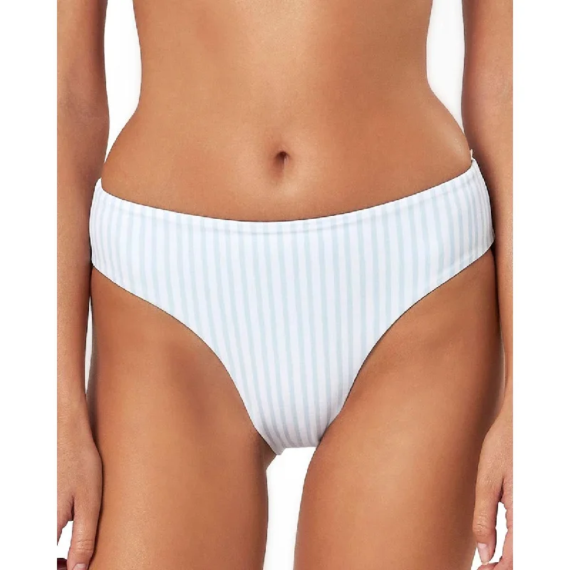 Charlie Holiday Womens Tally Striped High Waist Swim Bottom Separates