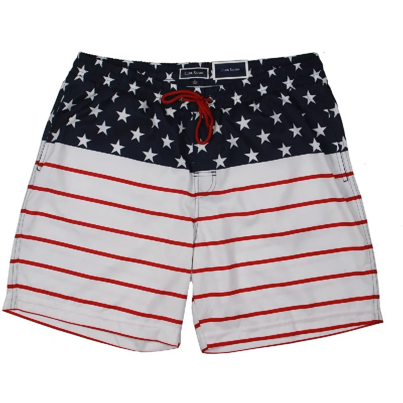 Club Room Mens Americana 7' Inseam Swim Trunks