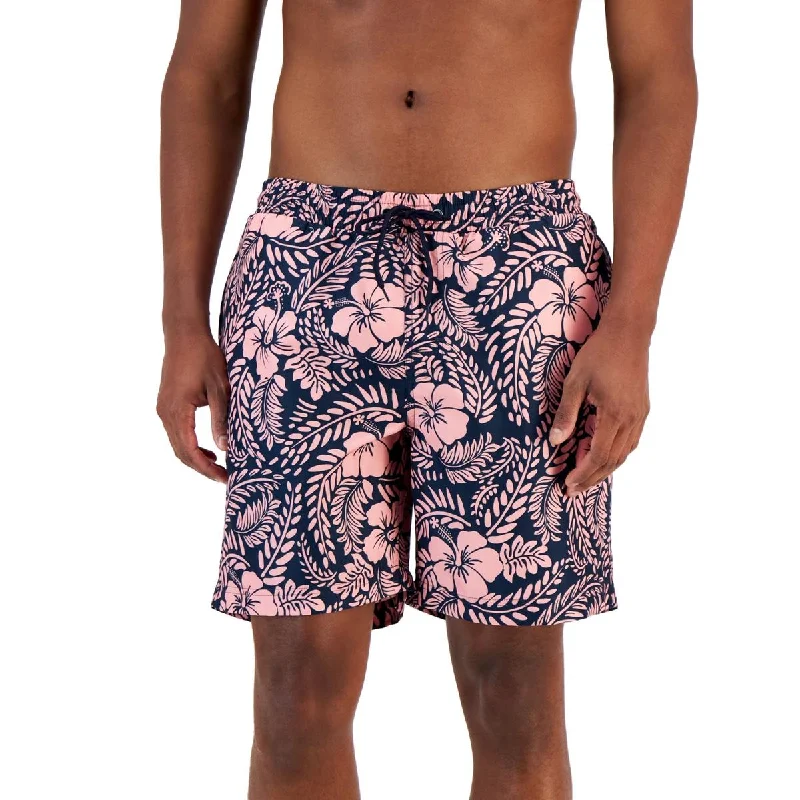 Club Room Mens Floral Print  Swim Trunks