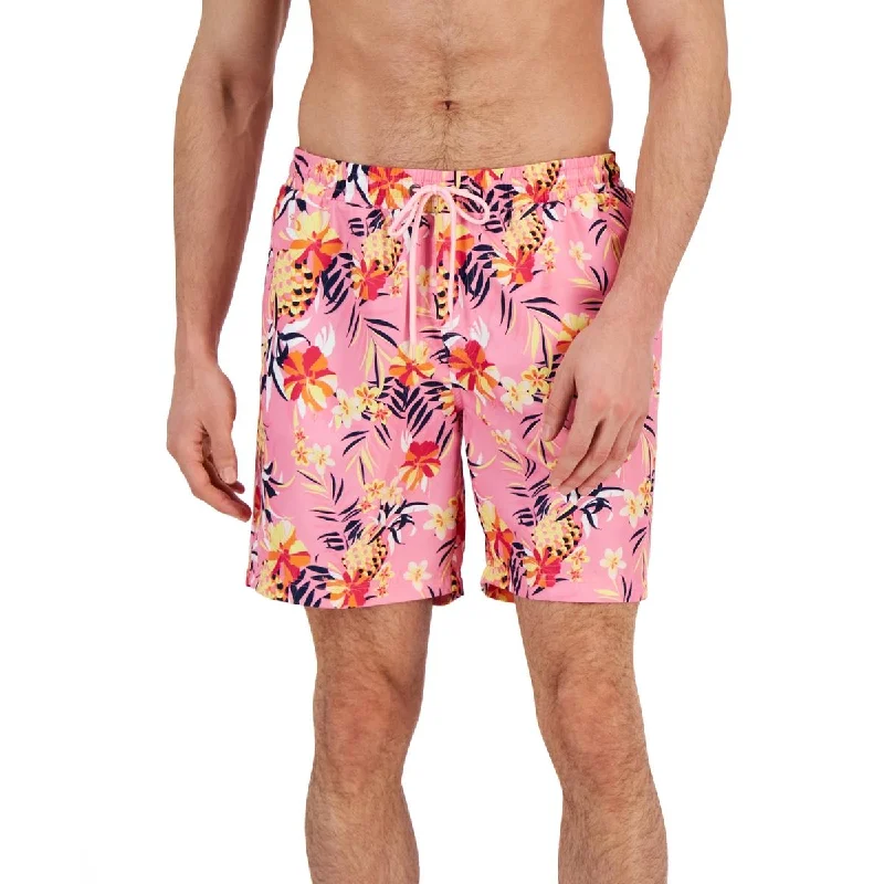 Club Room Mens Floral Print  Swim Trunks