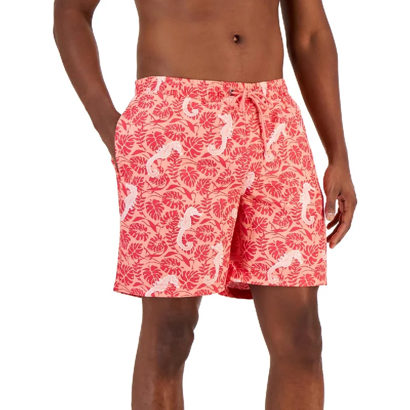 Club Room Mens   Printed Quick Dry Swim Trunks