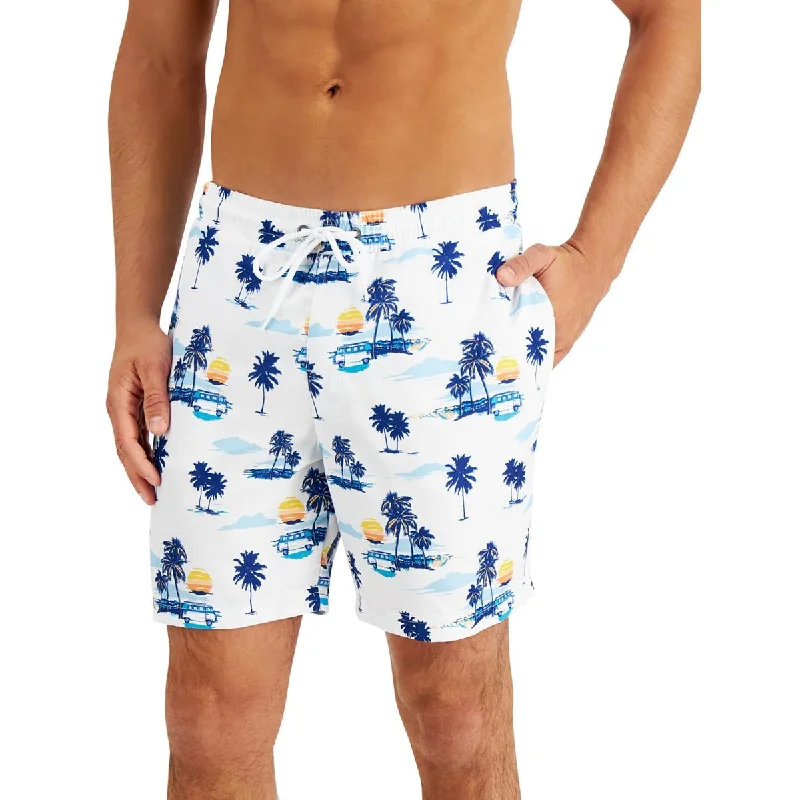 Club Room Mens Regular Fit Quick Dry Swim Trunks