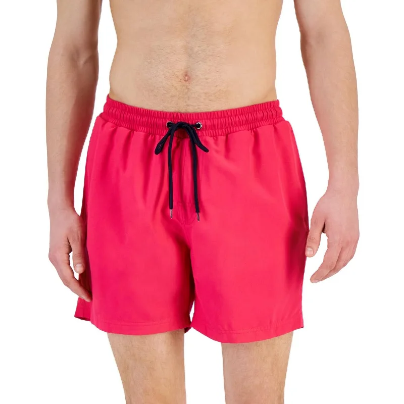 Club Room Mens Solid  Swim Trunks