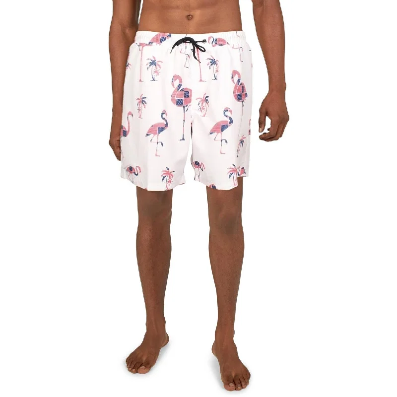 Club Room Mens Volley Printed 7" Inseam Swim Trunks