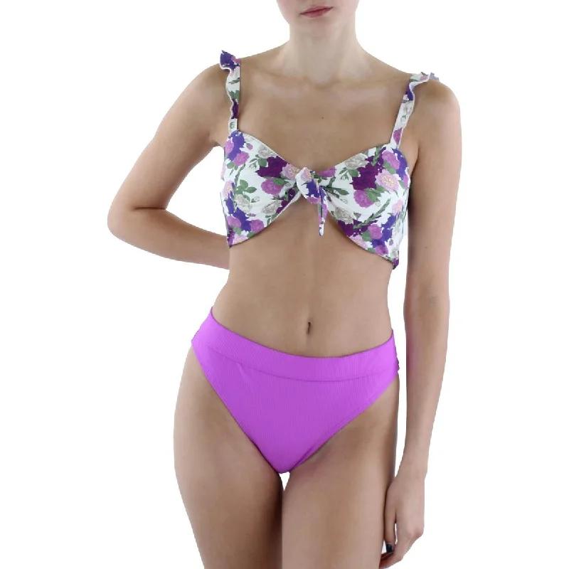 Dippin' Daisy's Womens Countess Reversible Ruffled Bikini Swim Top