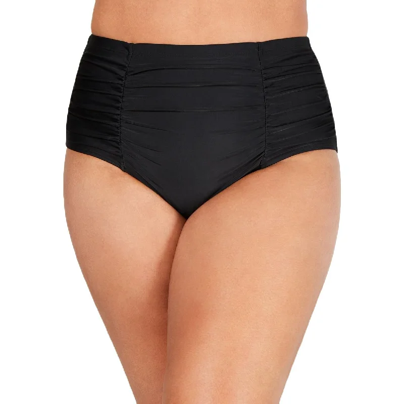 Island Escape Womens Plus South Beach High Waist Minimizing Bikini Swim Bottom