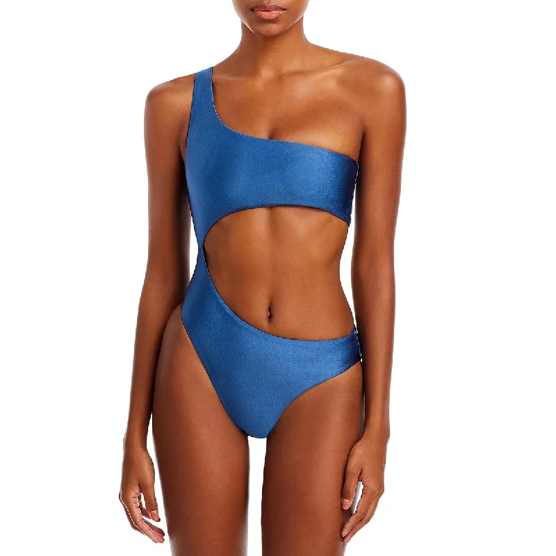 JADE Swim Womens Luna One Piece Basic Nylon One-Piece Swimsuit