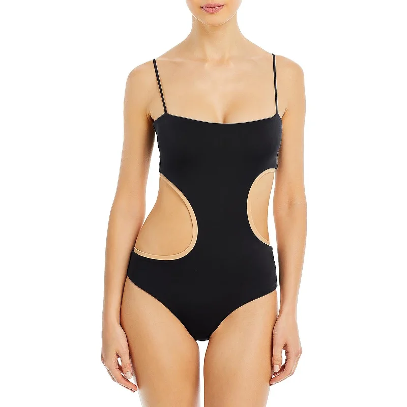 Johanna Ortiz Womens Coastlines Tie Back Cut-Out One-Piece Swimsuit