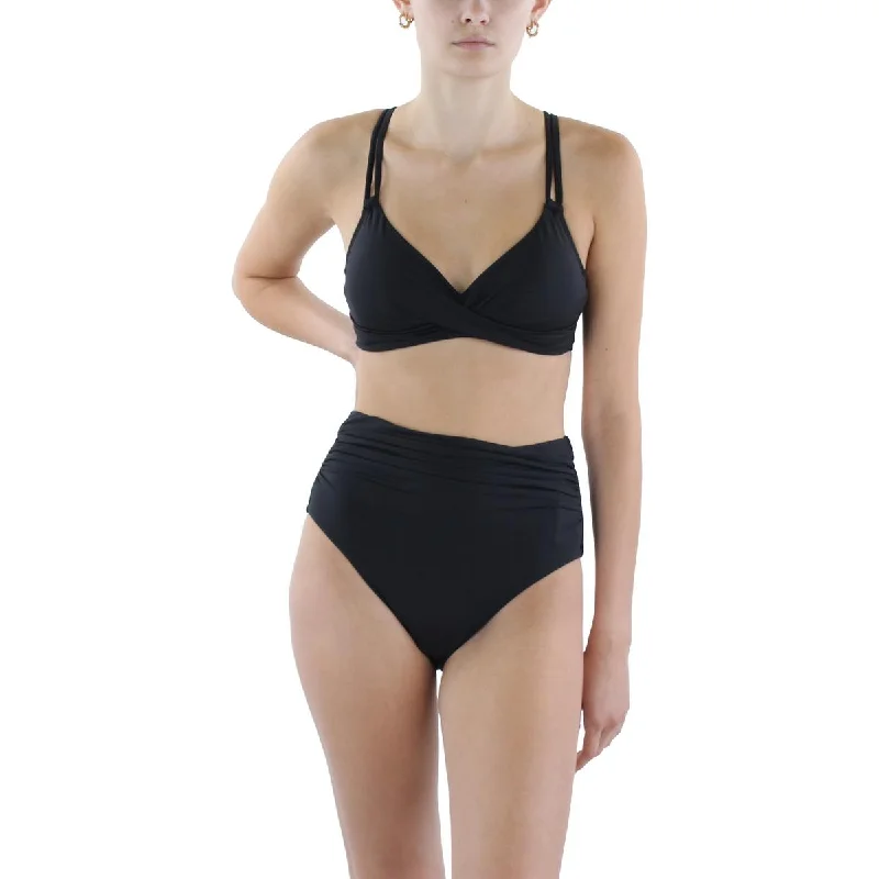 Lauren Ralph Lauren Womens Underwire Nylon Bikini Swim top Swim Dress with Belt