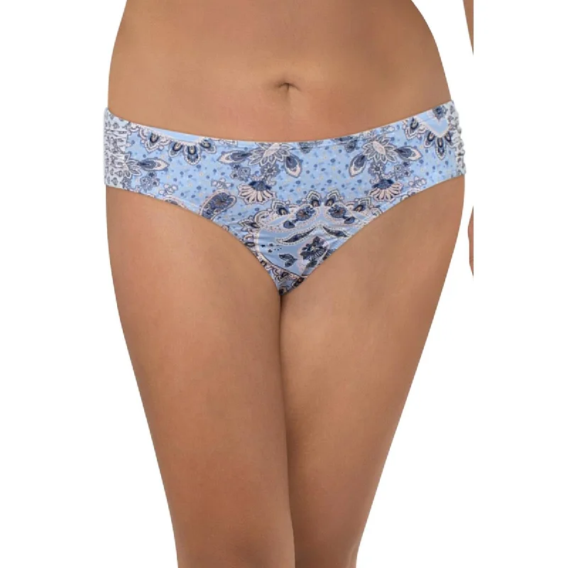 Lucky Brand Womens Printed Nylon Swim Bottom Separates Lace Back Bikini