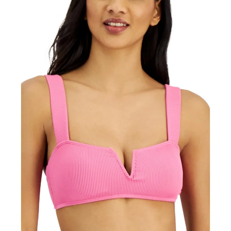 Roxy Womens Love The Vanuatu Ribbed V-Neck Bikini Swim top Swim Skirt Set