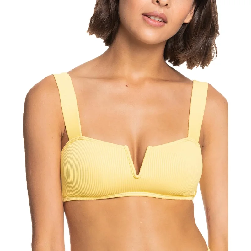 Roxy Womens Ribbed V-Wire Bikini Swim top Casual Swim Dress