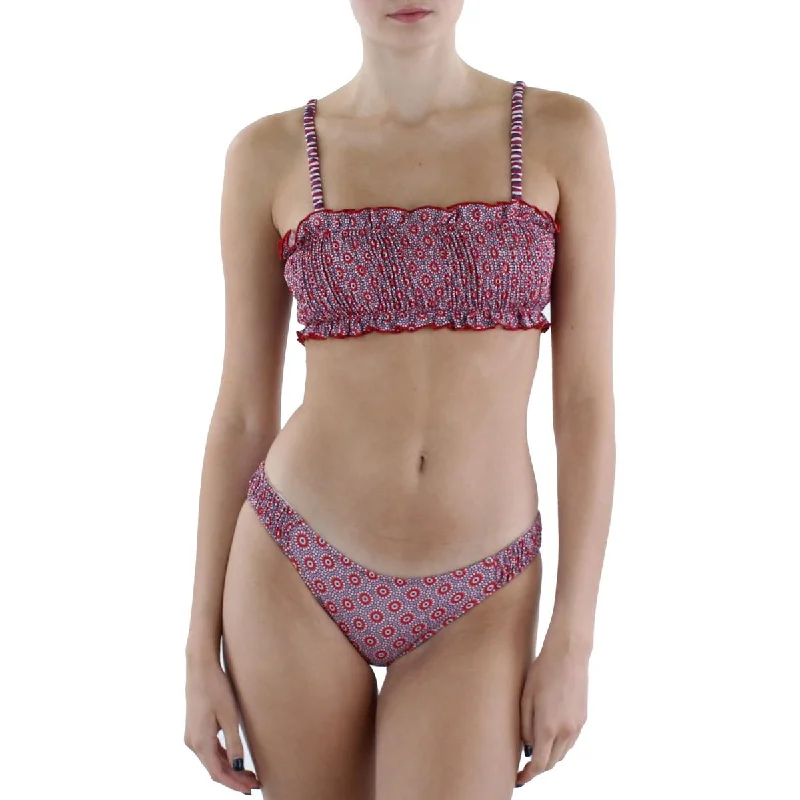 Solid & Striped Womens Printed Bikini Swim top