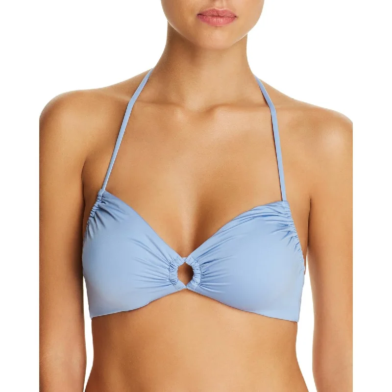 Soluna Womens Nylon Halter Swim Top Separates High-Waisted Swimwear
