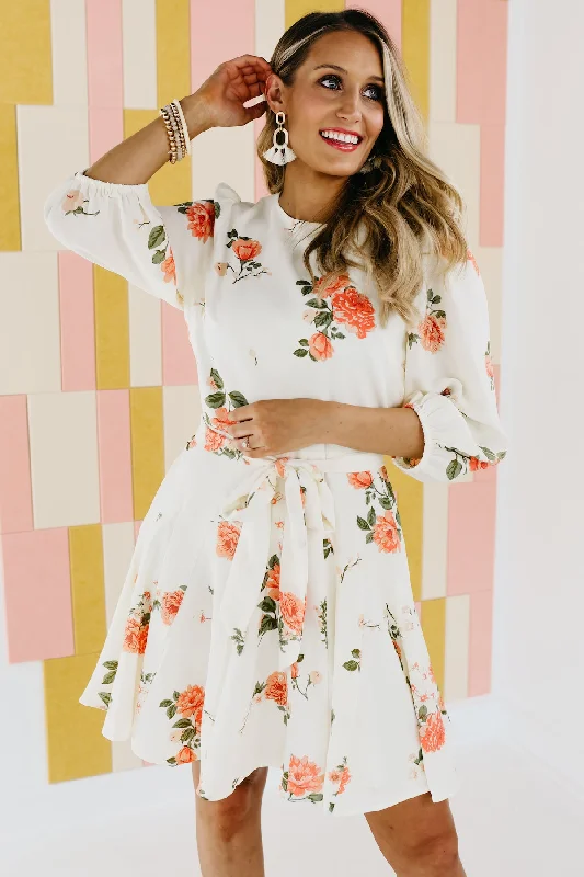 The Shelby Floral Tie Waist Mini Dress - FINAL SALE