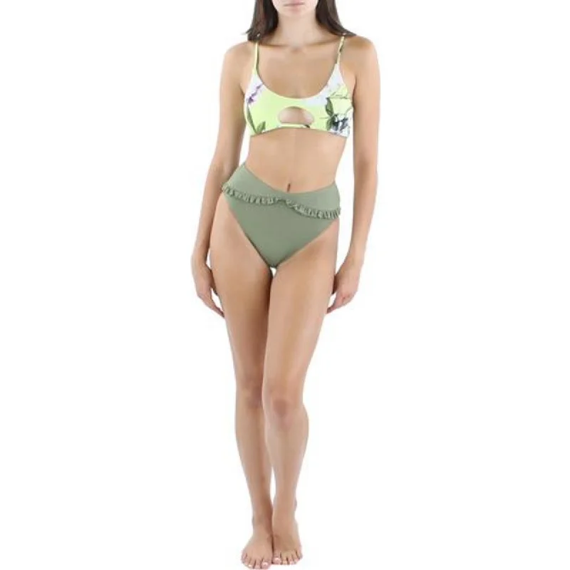 TiniBikini Womens Nylon Bikini Swim top Fun Pattern Swimsuit