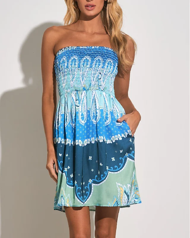 2024 Elan Bali Mini Dress Cover Up - SP5931 Elegant Satin Mini Dress