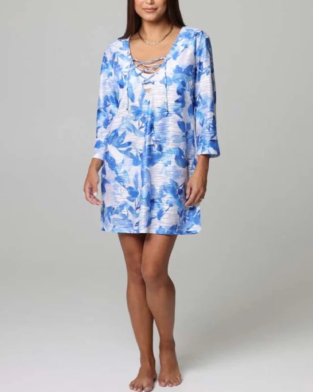 2024 J Valdi Bluebell Lace Neck Tankini - J10134 Plus-Size Bikini Set