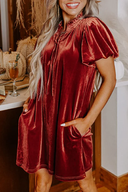 Bryson Velvet Smocked Mini Dress | S-XL | PRE ORDER Fashionable Lace Mini Dress