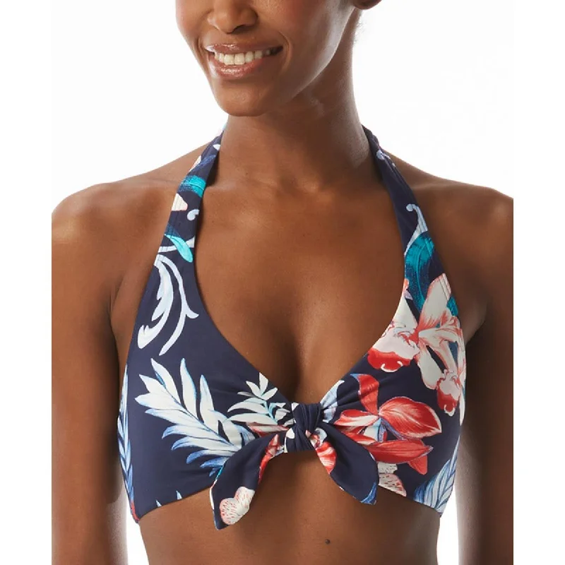 Carmen Marc Valvo Womens Floral Bikini Bikini Swim top Sporty Racerback Swimsuit