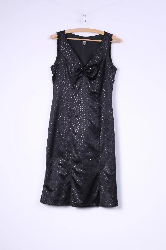 CDN Continue Womens 34 Xs Mini Dress V Neck Sequins Sleeveless Shiny