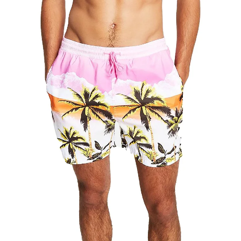 INC Mens Tropical Pockets Swim Trunks Chic Swimsuit Cover-Up