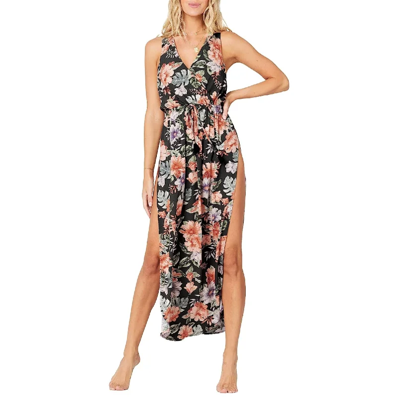 L*Space Kenzie Floral Print Side Slits Beach Swim Dress Cover-Up Swim Skirt Set
