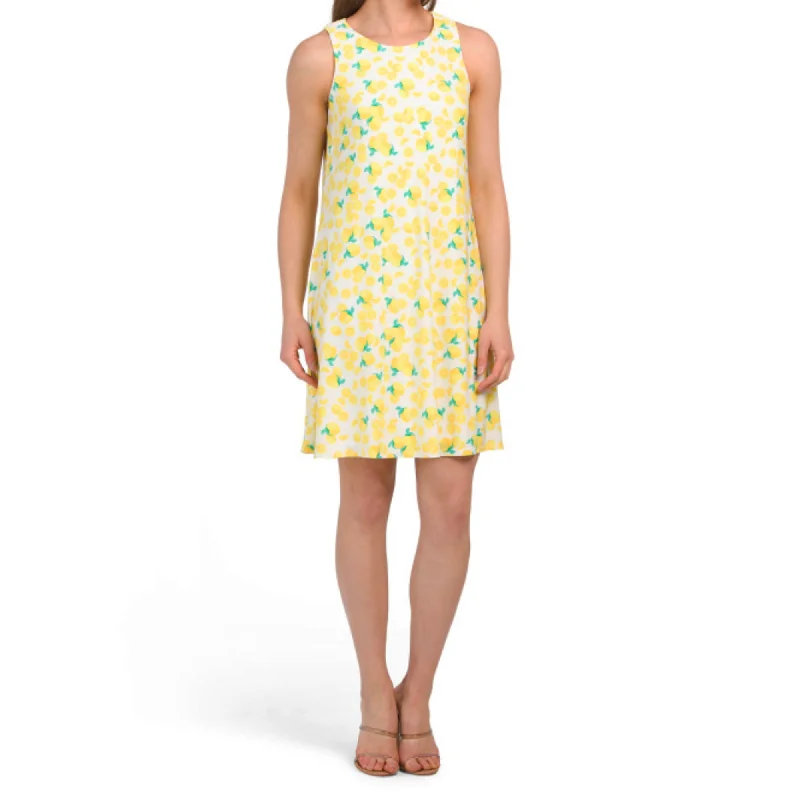 PAPPAGALLO Women's Gwen Live Gives You Lemons Swing Mini Dress