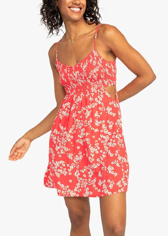 Roxy Women's Hot Tropics Mini Dress Cozy Satin Mini Dress