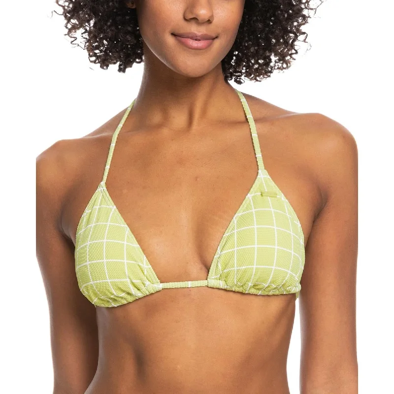 Roxy Womens Textured Bikini Bikini Swim top Solid Color Swimsuit