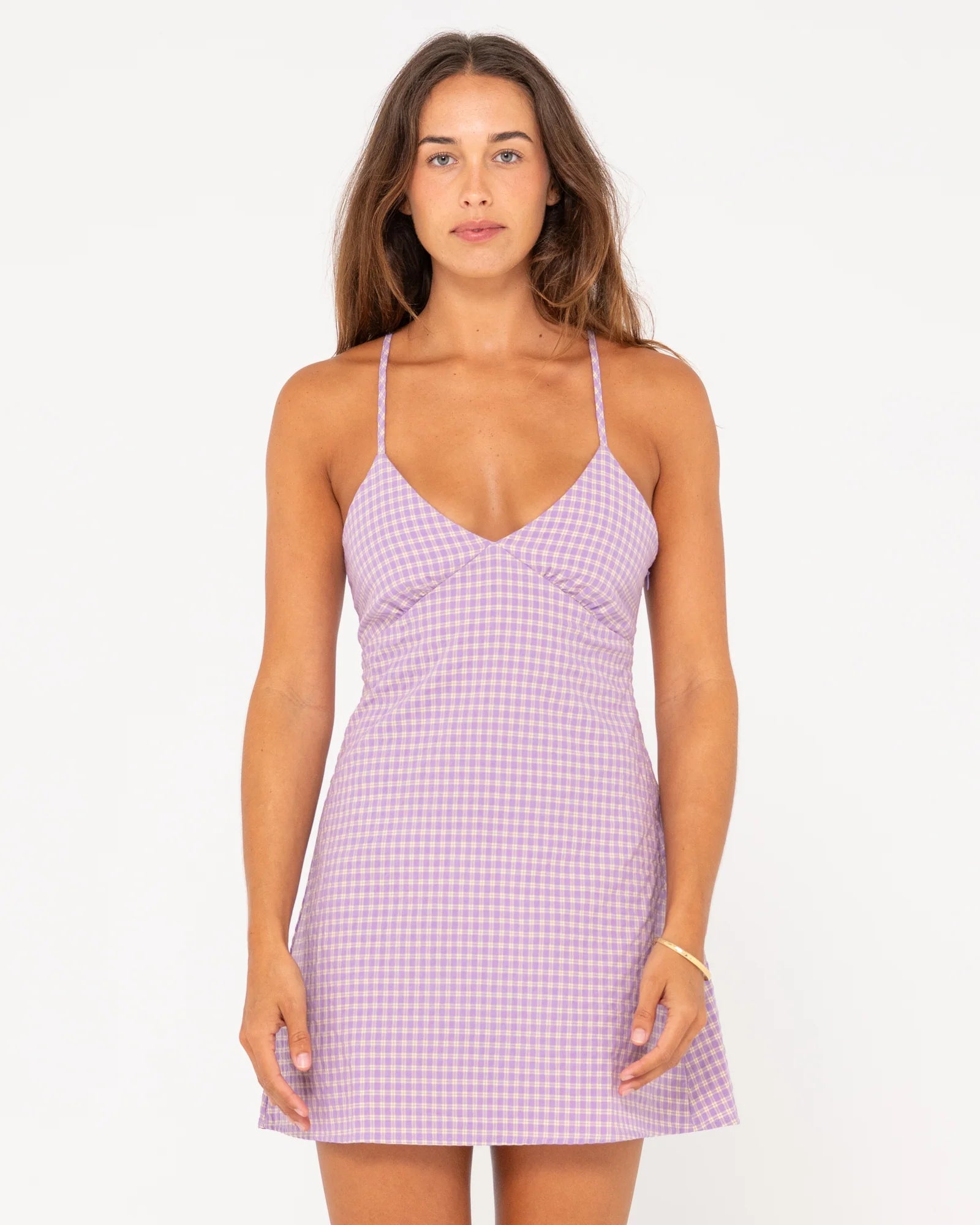 Rusty Checked Out Mini Dress Comfortable Bodycon Mini Dress